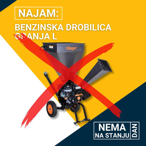 Najam motorne drobilice grana
