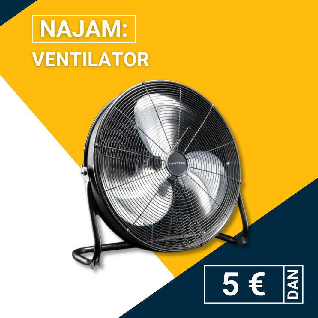 Najam industrijskog ventilatora