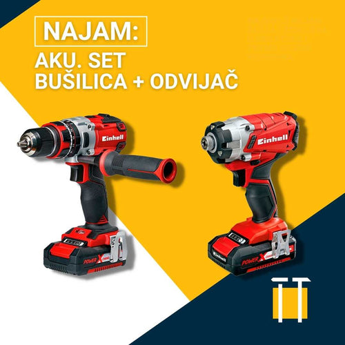 Najam aku. seta bušilice i odvijača Einhell