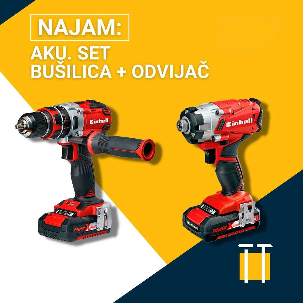 Najam aku. seta bušilice i odvijača Einhell