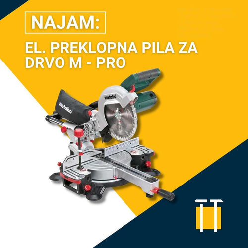 Najam preklopnog poteznog cirkulara za drvo