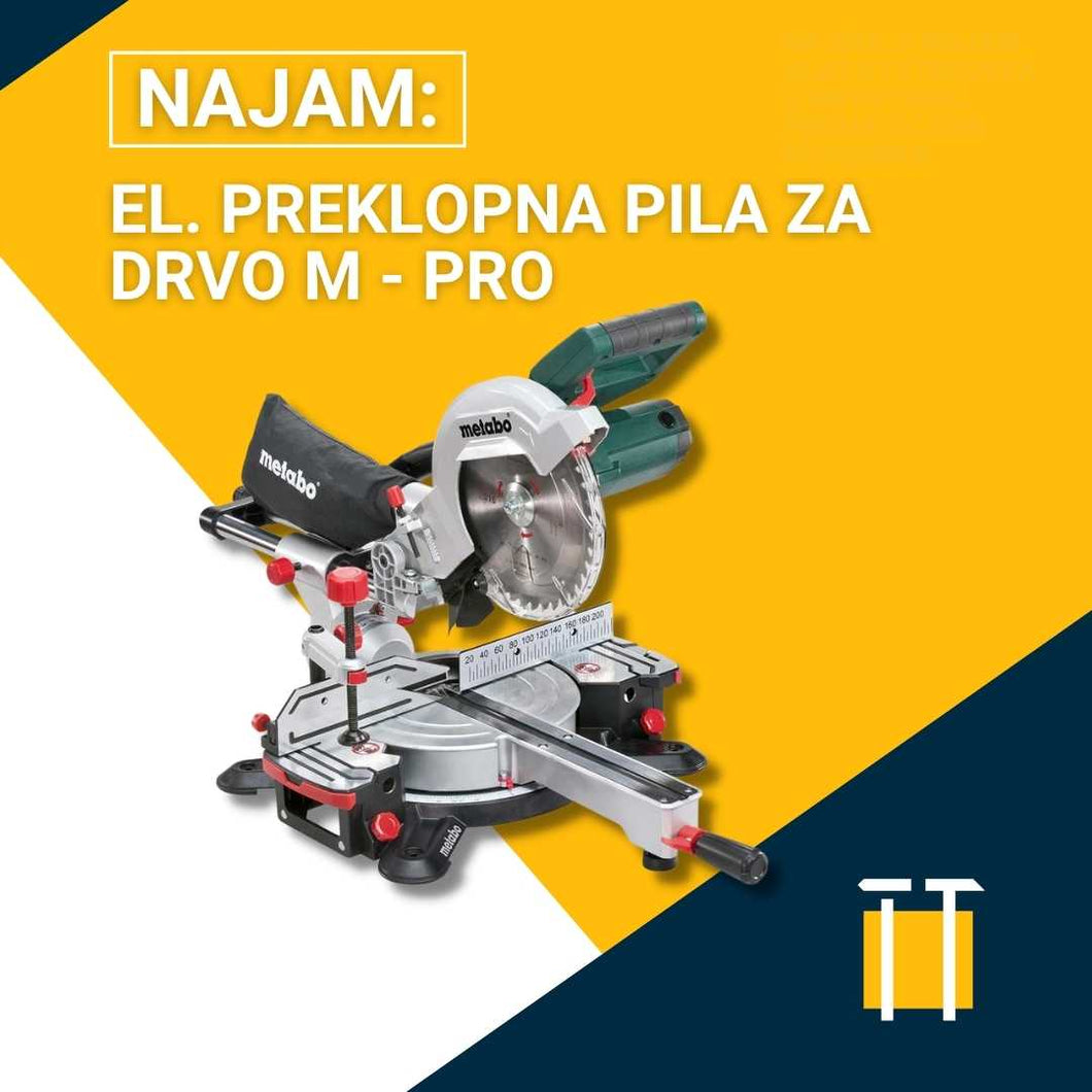 Najam preklopnog poteznog cirkulara za drvo