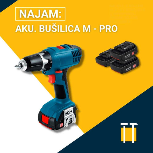 bosch gsr bušilica najam s tri baterije