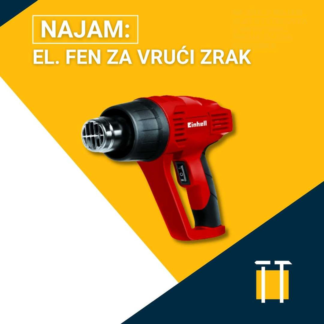 najam industrijskog fena za vrući zrak