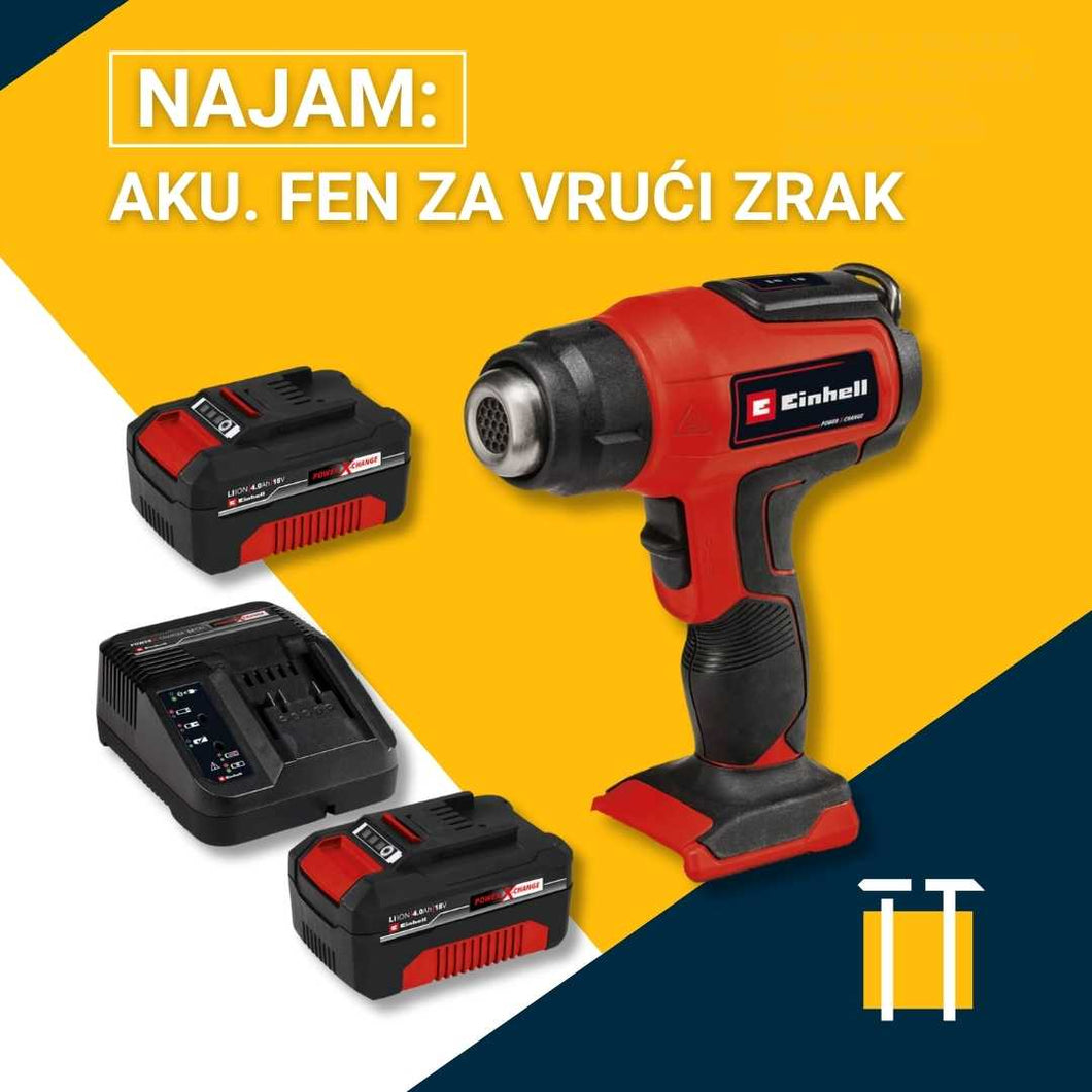 Najam akumulatorskog fena za vrući zrak
