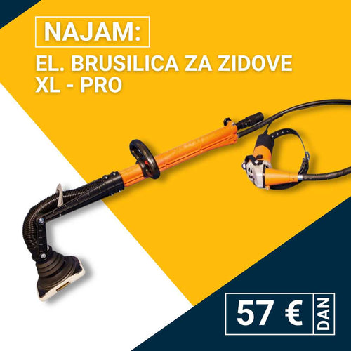 Najam električne brusilice za zidove XL - PRO