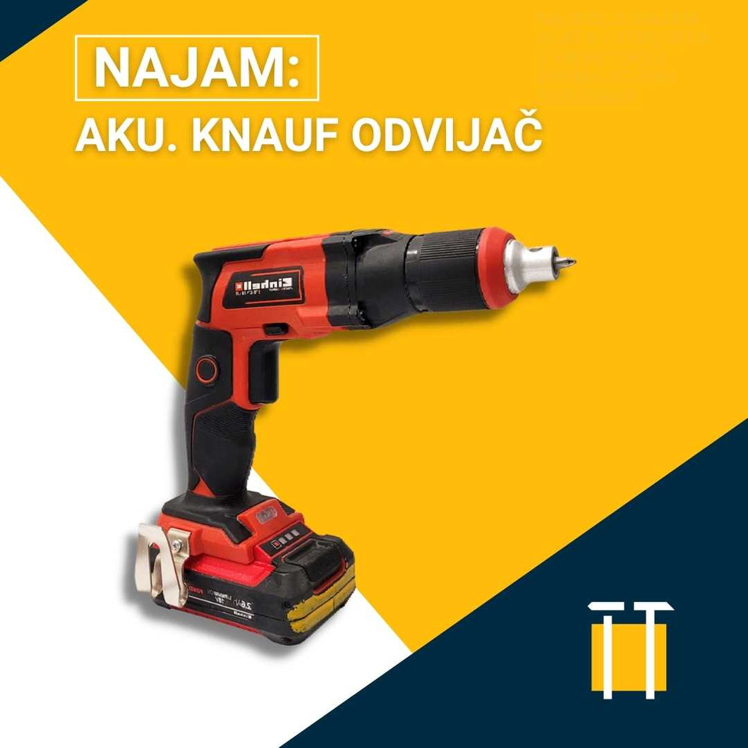 šrauber - einhell odvijač vijaka za knauf ploče - najam