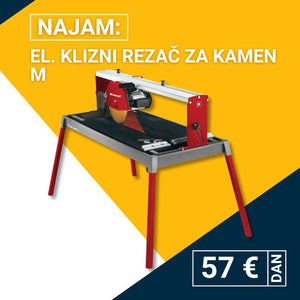 Najam el. kliznog rezača za kamen M