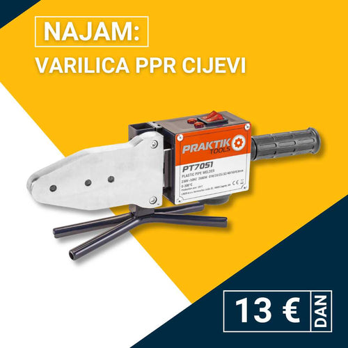 najam pegle za vodoinstalaterske cijevi