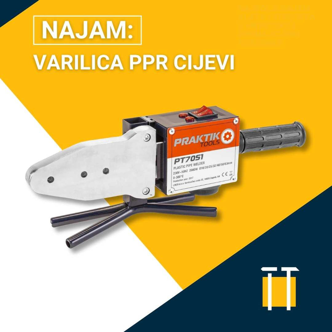 najam pegle za vodoinstalaterske cijevi