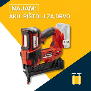 Najam akumulatorskog pištolja za drvo