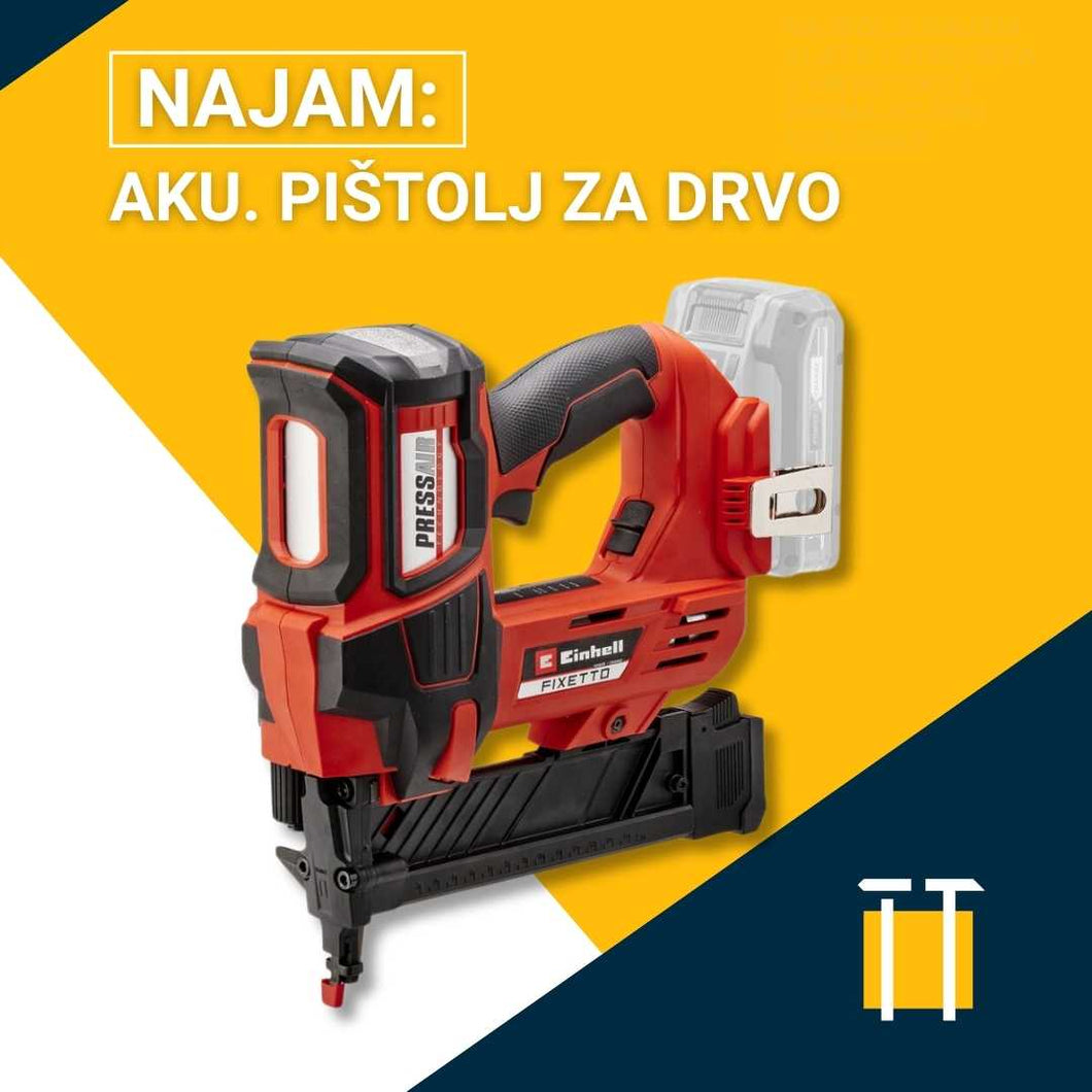 Najam akumulatorskog pištolja za drvo