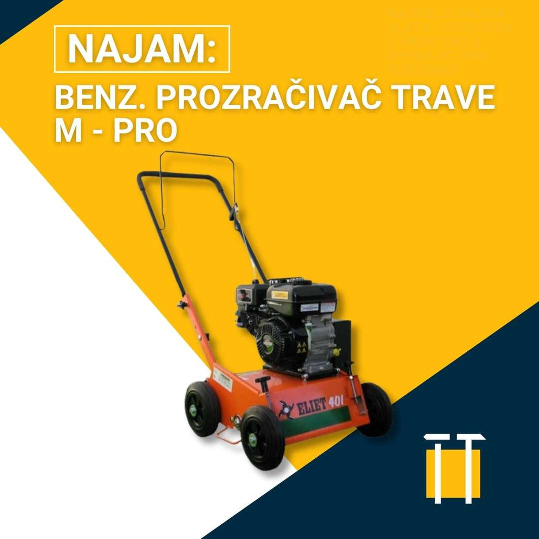 Najam benzinskog prozračivača trave Eliet