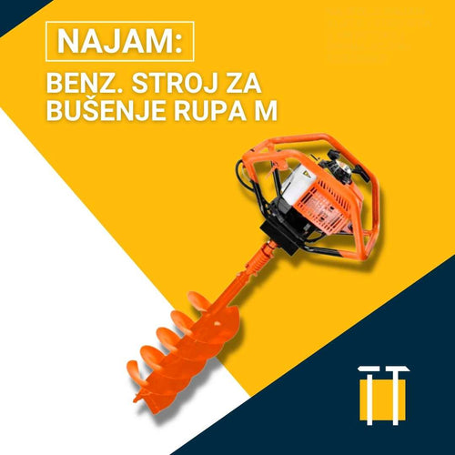 najam stroja za bušenje zemlje