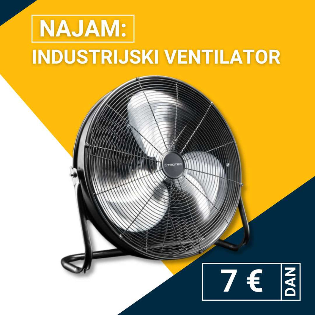 Najam industrijskog ventilatora
