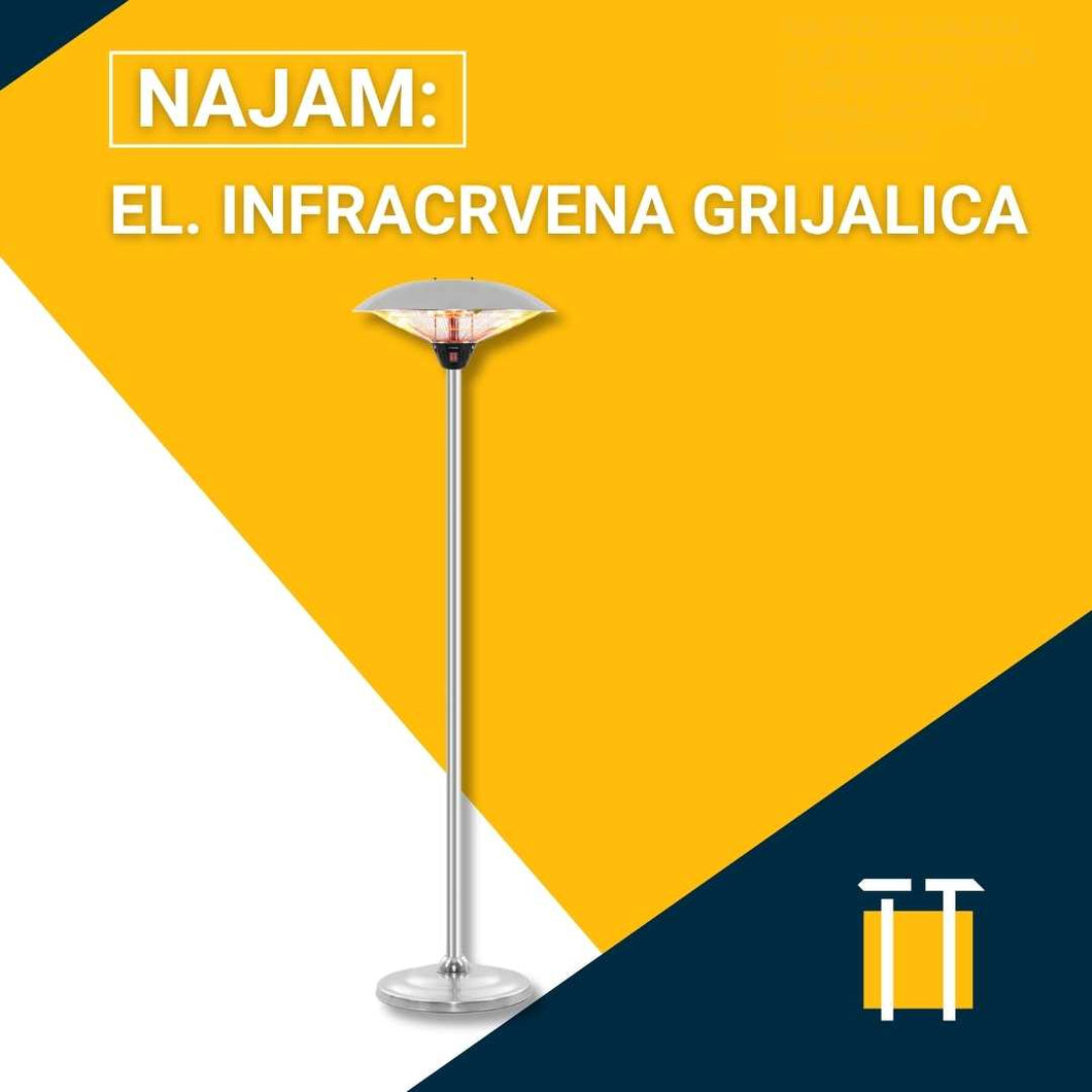 najam infracrvene grijalice za suncobran i vanjske prostore